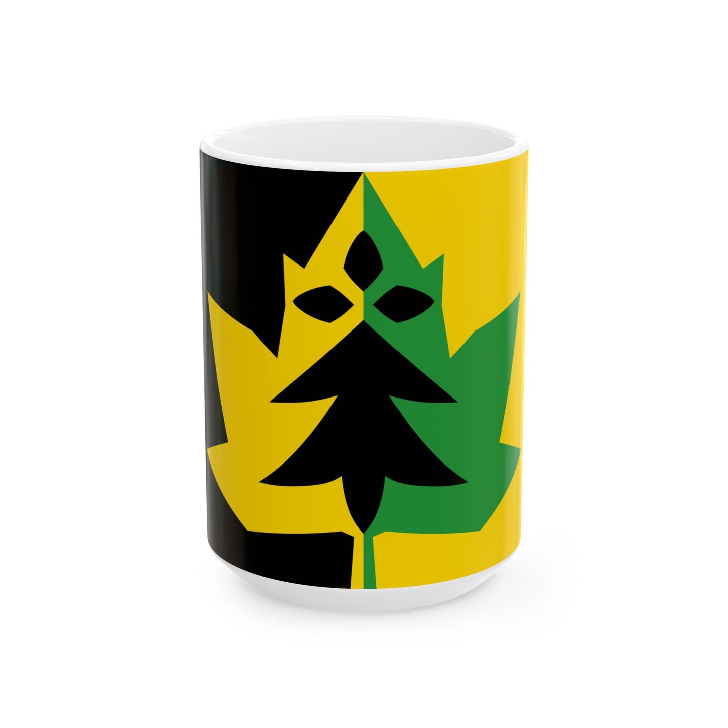 Kost ar Choed traditional district flag (France) White Coffee Mug-15oz-Go Mug Yourself