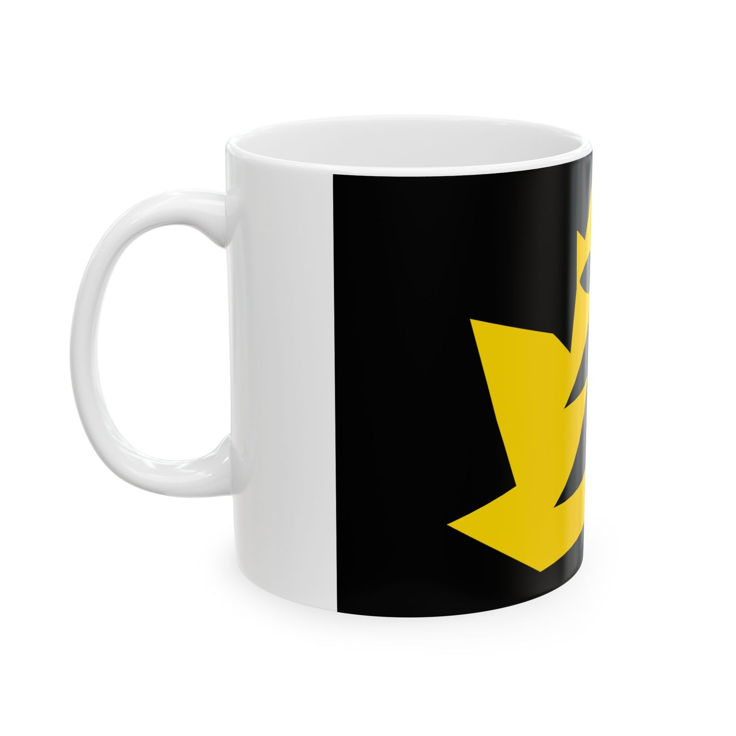 Kost ar Choed traditional district flag (France) White Coffee Mug-Go Mug Yourself