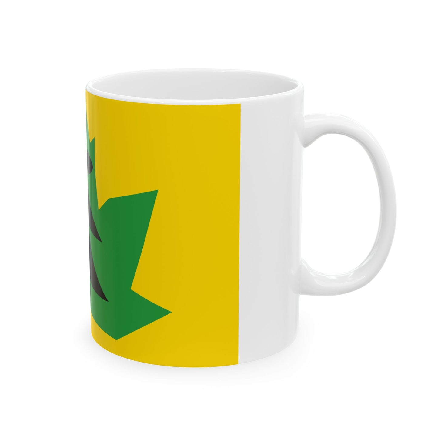 Kost ar Choed traditional district flag (France) White Coffee Mug-Go Mug Yourself