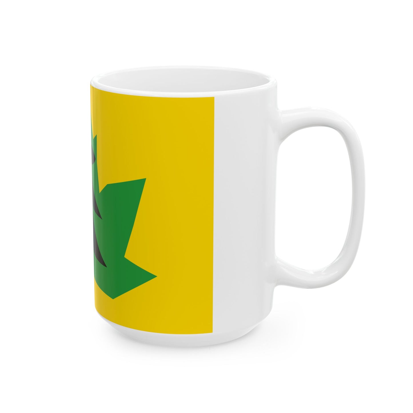 Kost ar Choed traditional district flag (France) White Coffee Mug-Go Mug Yourself