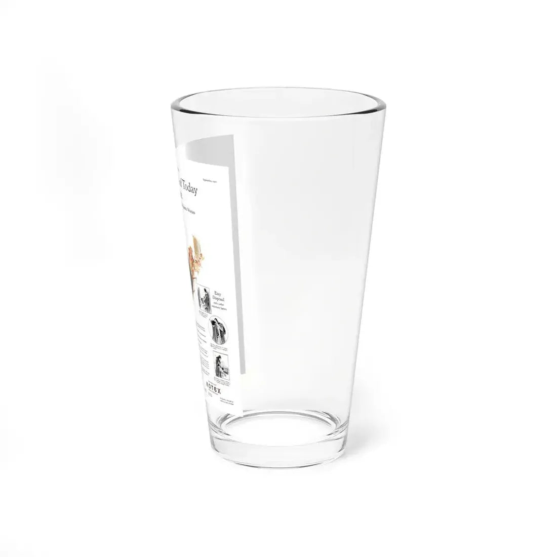 Kotex ad, Ladies' Home Journal, September 1927 - Pint Glass 16oz - Go Mug Yourself
