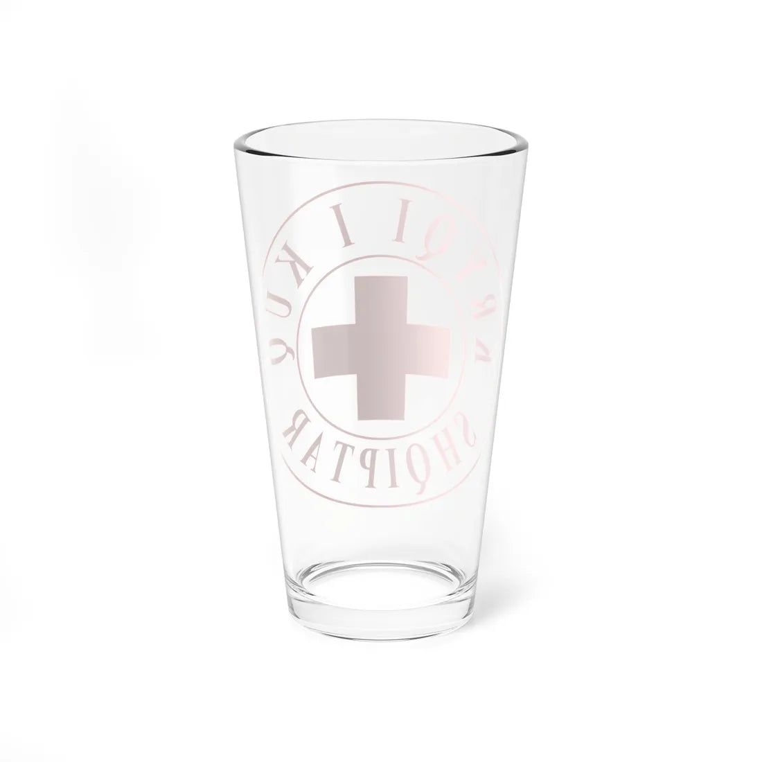 Kryqi i Kuq Shqiptar (Albania) Pint Glass 16oz - Go Mug Yourself