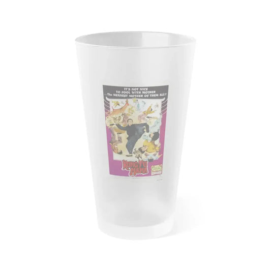 KUNG-FU MAMA 1973 Movie Poster - Frosted Pint Glass 16oz 16oz Frosted - Go Mug Yourself