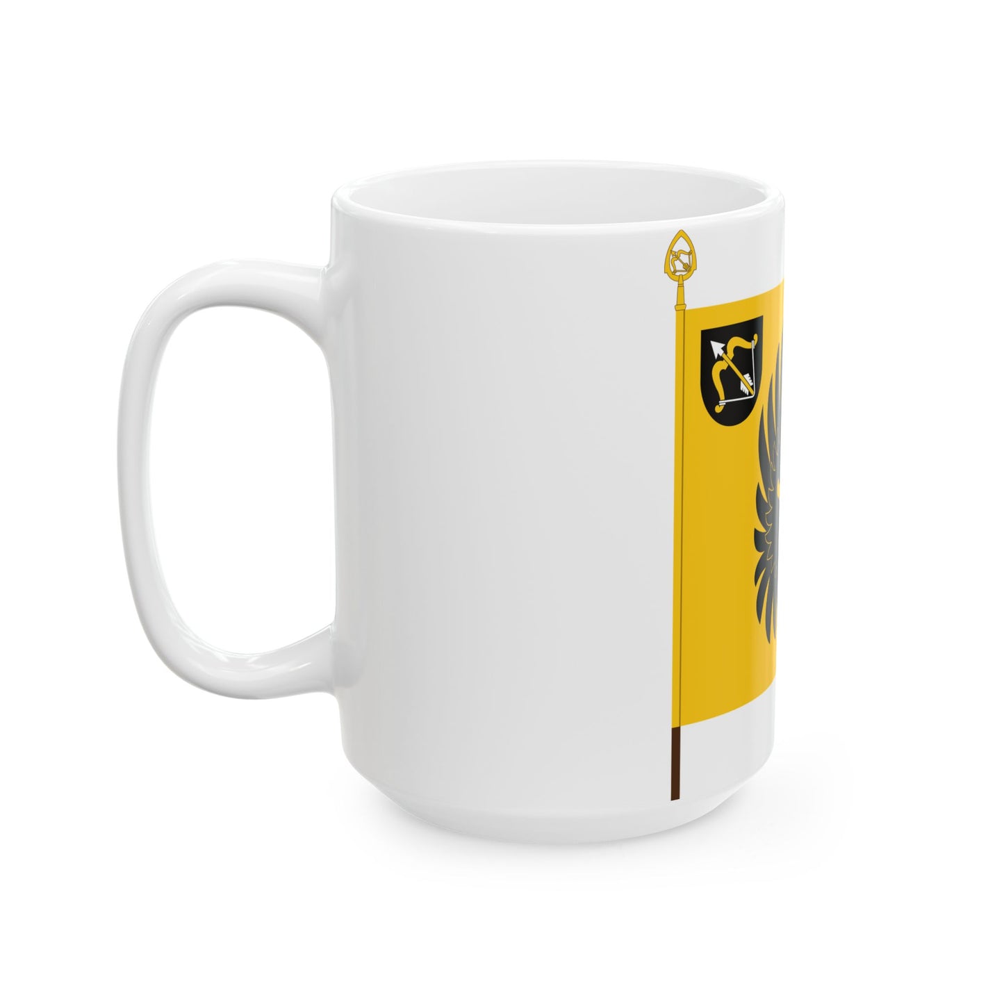Kuopion huoltopataljoonan lippu (Finland) White Coffee Mug-Go Mug Yourself