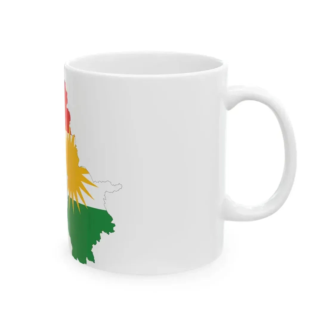 Kurdistan-Flagmap (Iraq) White Coffee Mug - Go Mug Yourself