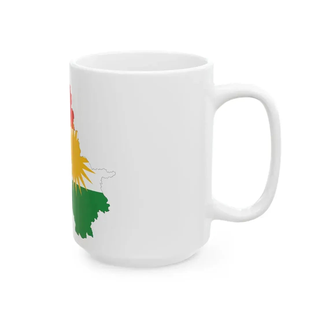 Kurdistan-Flagmap (Iraq) White Coffee Mug - Go Mug Yourself