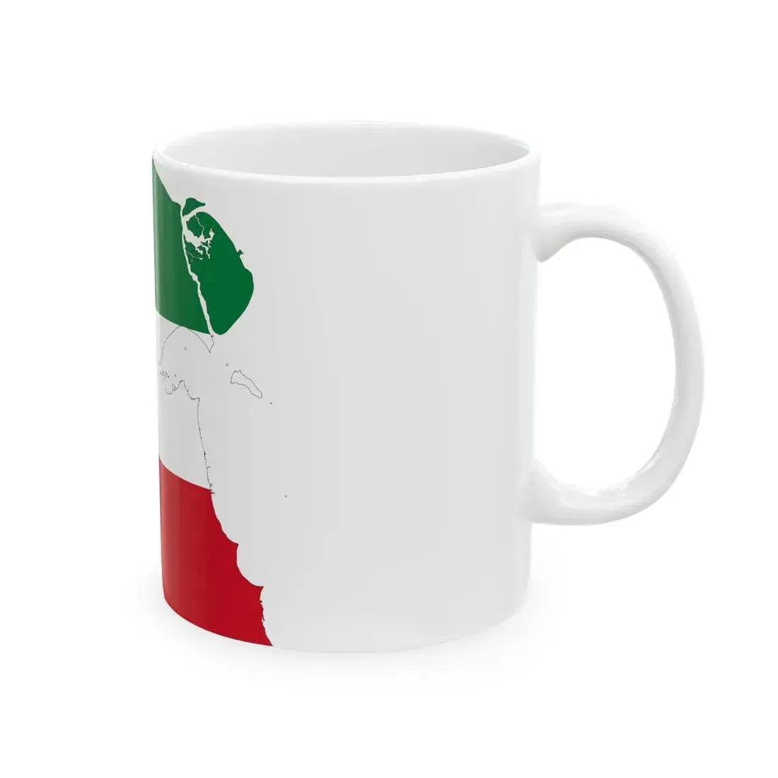 Kuwait-Flagmap (Kuwait) White Coffee Mug - Go Mug Yourself