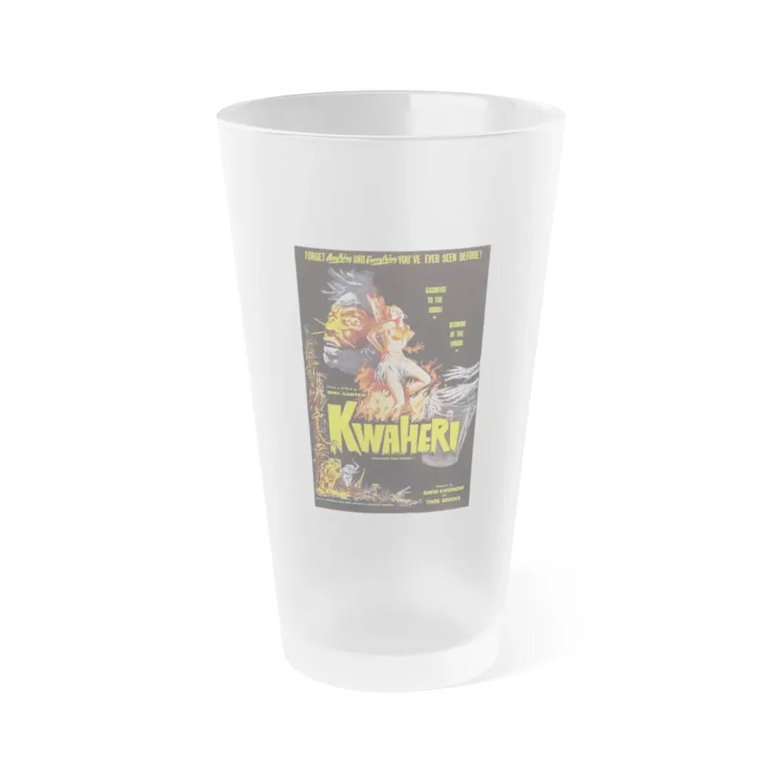 KWAHERI 1964 Movie Poster - Frosted Pint Glass 16oz 16oz Frosted - Go Mug Yourself