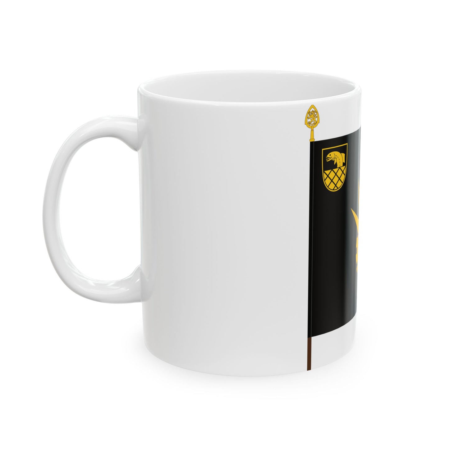 Kymen pioneeripataljoonan lippu (Finland) White Coffee Mug-Go Mug Yourself