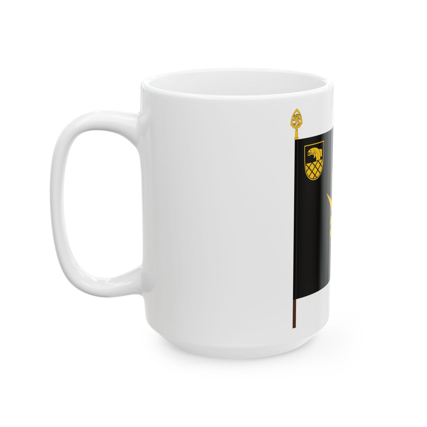 Kymen pioneeripataljoonan lippu (Finland) White Coffee Mug-Go Mug Yourself