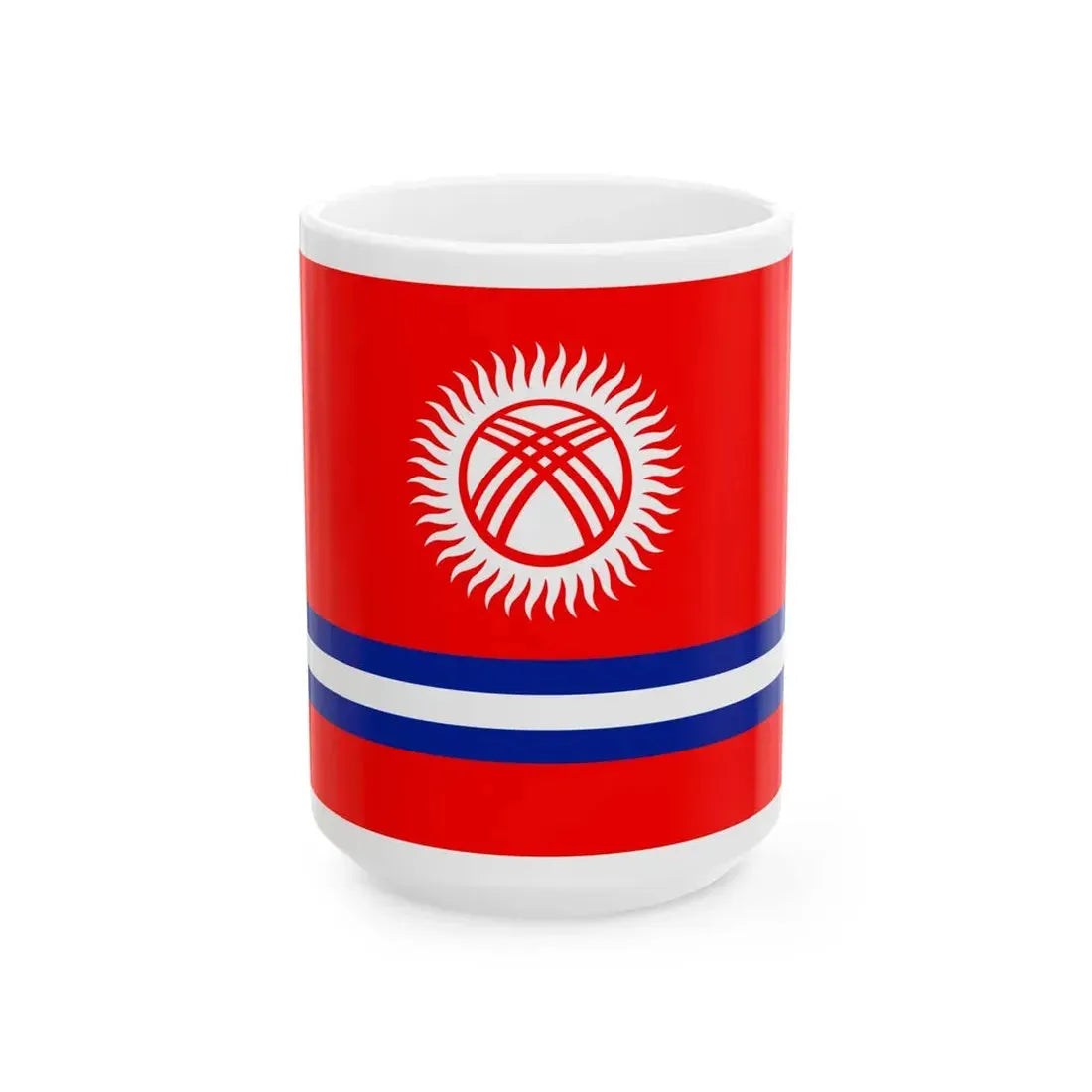 Kyrgyzstan Flag Proposal 4 2011 (Kyrgyzstan) White Coffee Mug 15oz - Go Mug Yourself