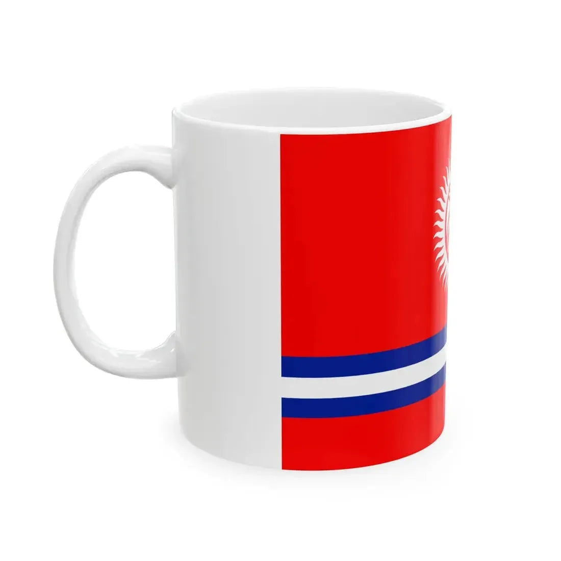 Kyrgyzstan Flag Proposal 4 2011 (Kyrgyzstan) White Coffee Mug - Go Mug Yourself