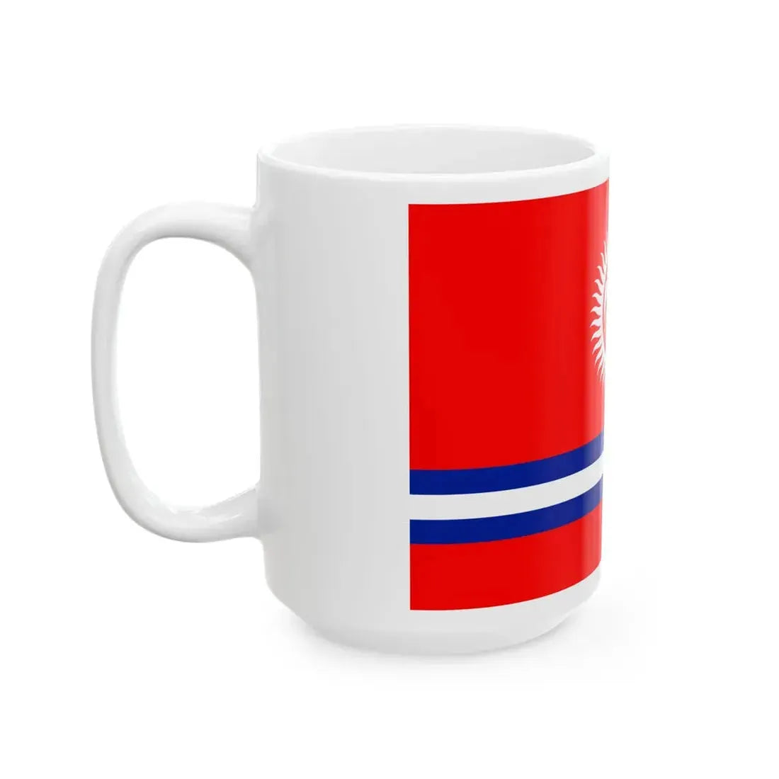Kyrgyzstan Flag Proposal 4 2011 (Kyrgyzstan) White Coffee Mug - Go Mug Yourself
