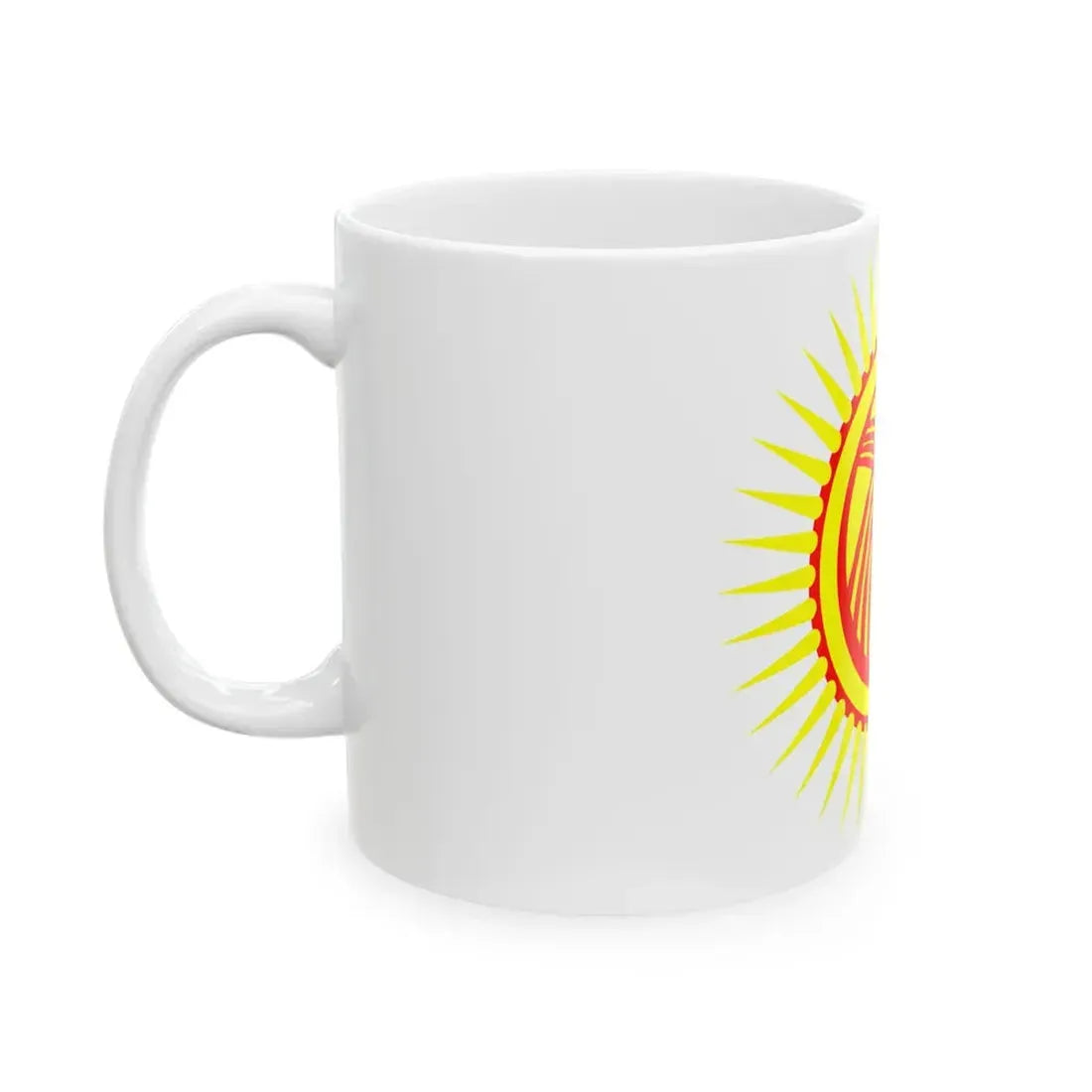 Kyrgyzstan flag tunduk (Kyrgyzstan) White Coffee Mug - Go Mug Yourself