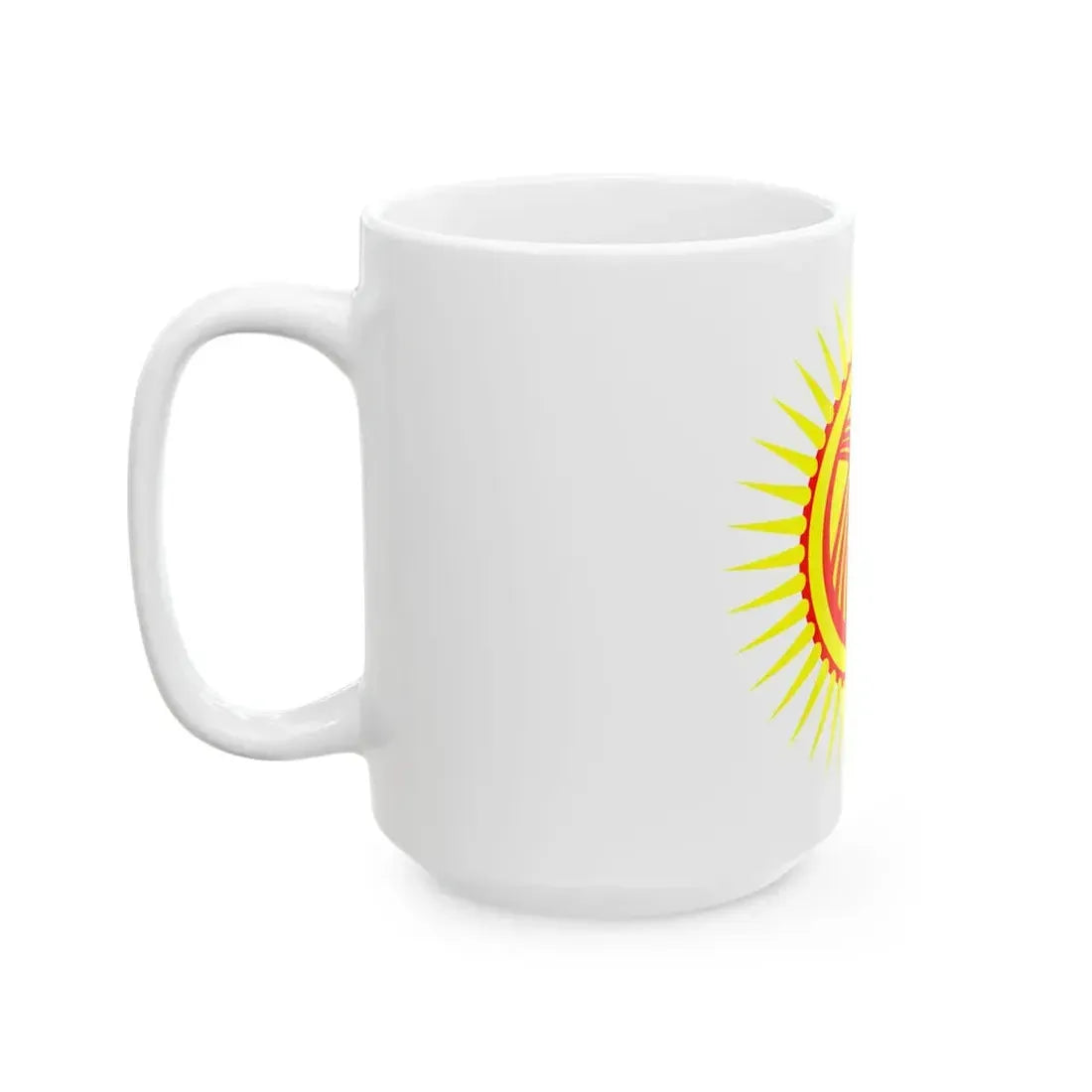 Kyrgyzstan flag tunduk (Kyrgyzstan) White Coffee Mug - Go Mug Yourself