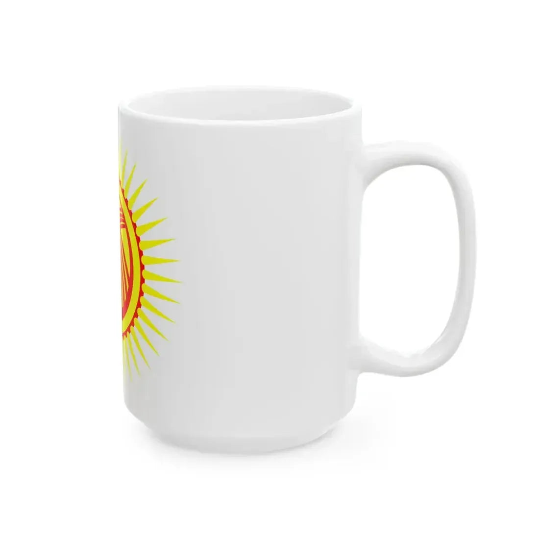 Kyrgyzstan flag tunduk (Kyrgyzstan) White Coffee Mug - Go Mug Yourself