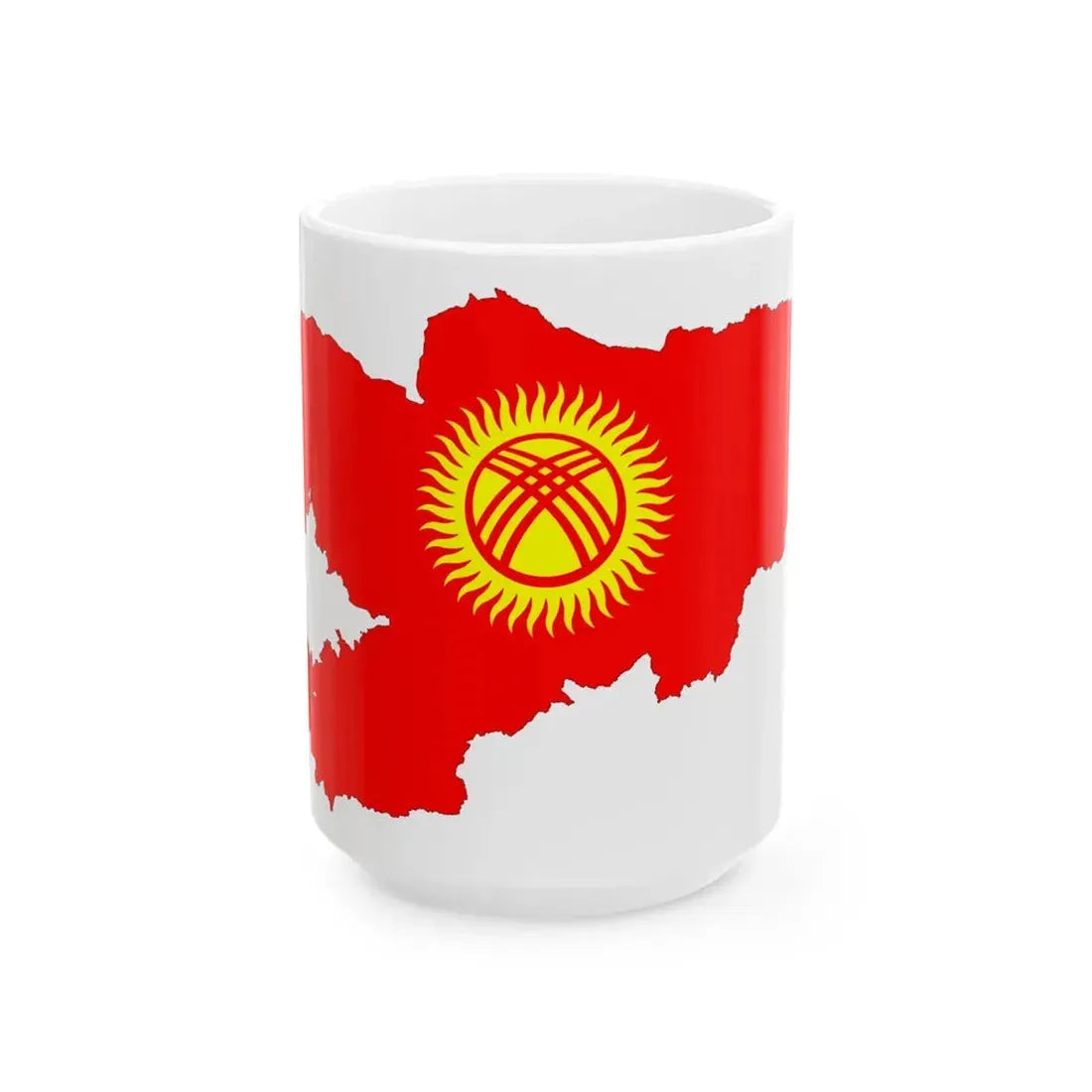 Kyrgyzstan-Flagmap 1992-2023 (Kyrgyzstan) White Coffee Mug 15oz - Go Mug Yourself