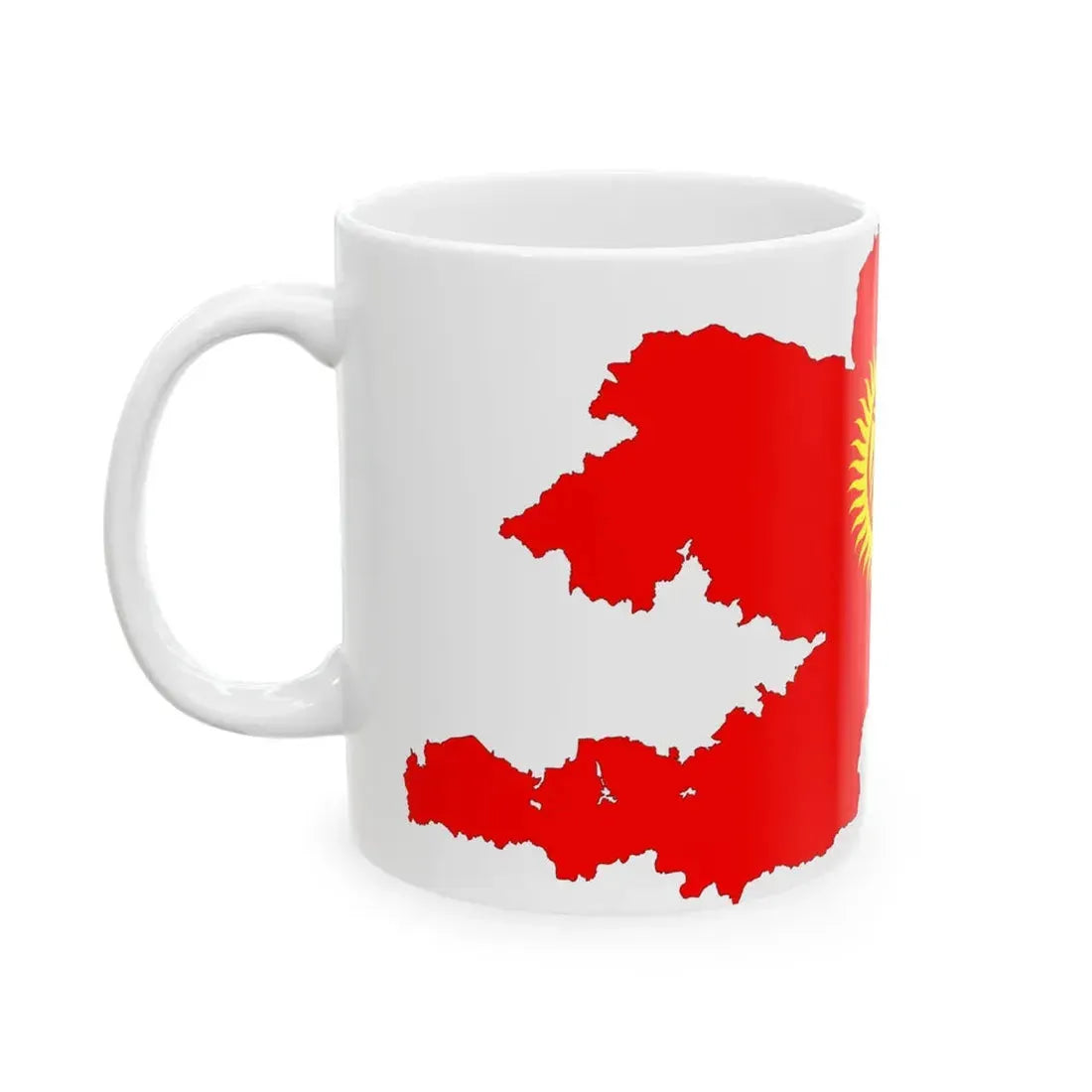 Kyrgyzstan-Flagmap 1992-2023 (Kyrgyzstan) White Coffee Mug - Go Mug Yourself
