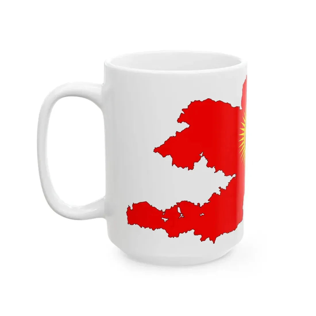 Kyrgyzstan-Flagmap (Kyrgyzstan) White Coffee Mug - Go Mug Yourself