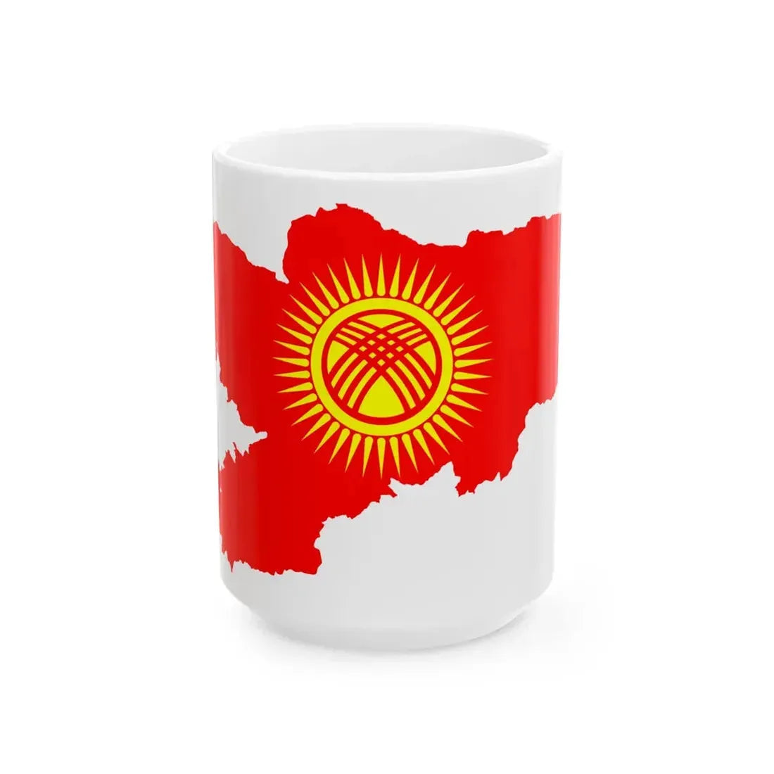 Kyrgyzstan stub (Kyrgyzstan) White Coffee Mug 15oz - Go Mug Yourself