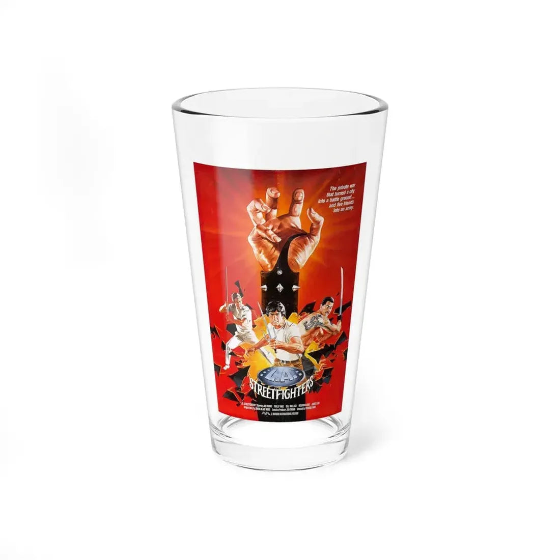 LA STREETFIGHTERS 1985 Movie Poster - Pint Glass 16oz 16oz - Go Mug Yourself
