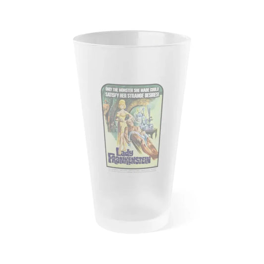 LADY FRANKENSTEIN 1971 Movie Poster - Frosted Pint Glass 16oz 16oz Frosted - Go Mug Yourself