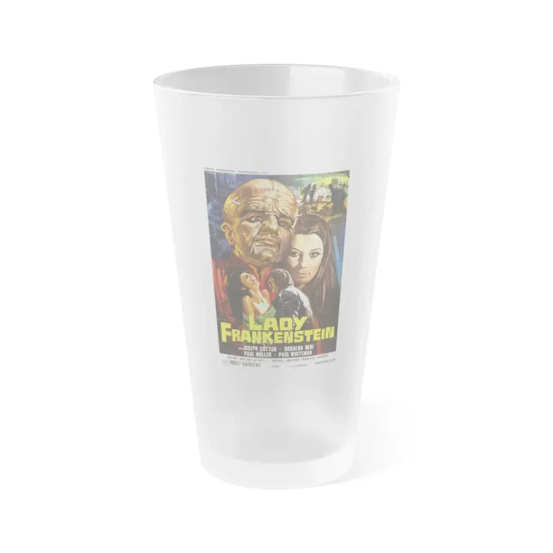 LADY FRANKENSTEIN (3) 1971 Movie Poster - Frosted Pint Glass 16oz 16oz Frosted - Go Mug Yourself