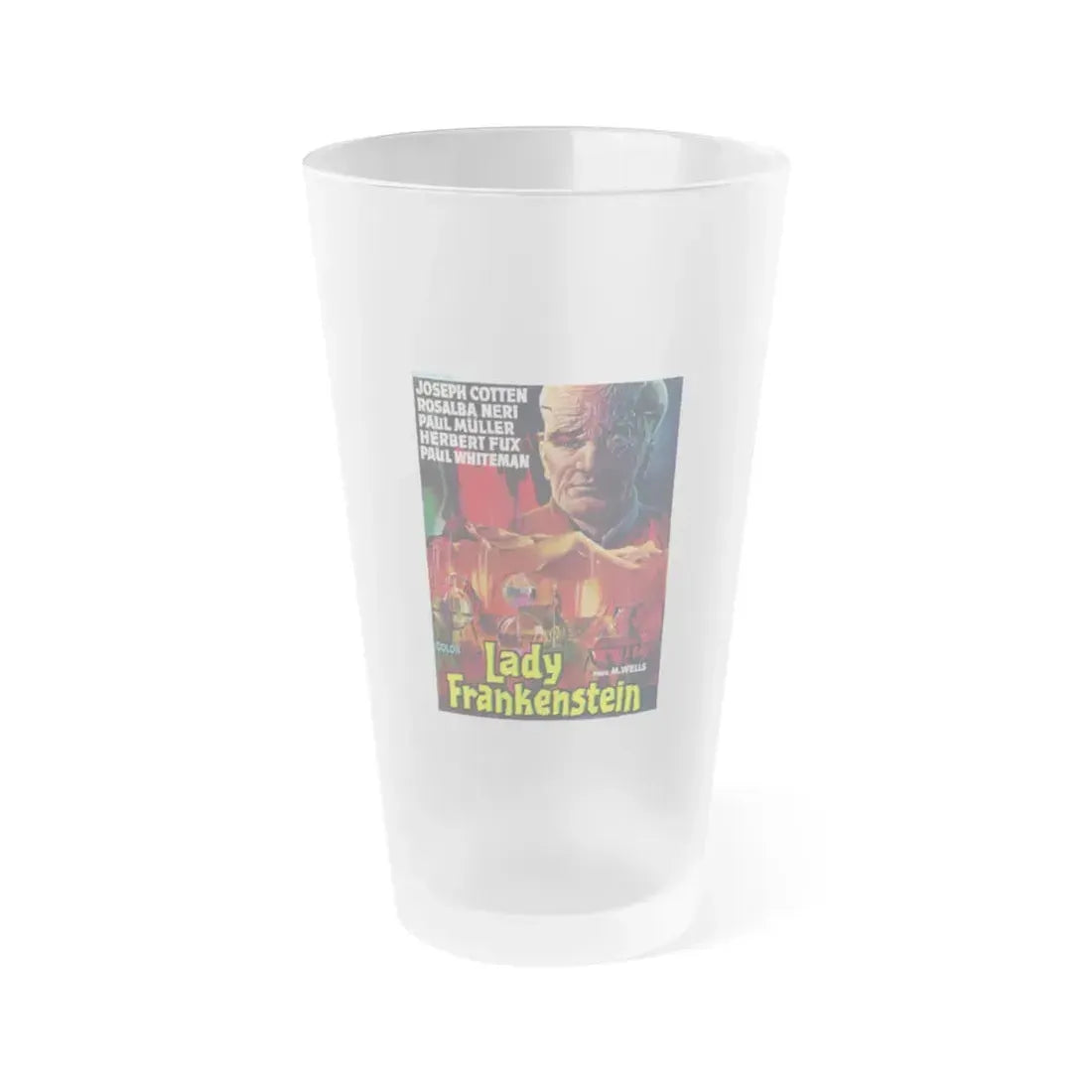 LADY FRANKENSTEIN (4) 1971 Movie Poster - Frosted Pint Glass 16oz 16oz Frosted - Go Mug Yourself