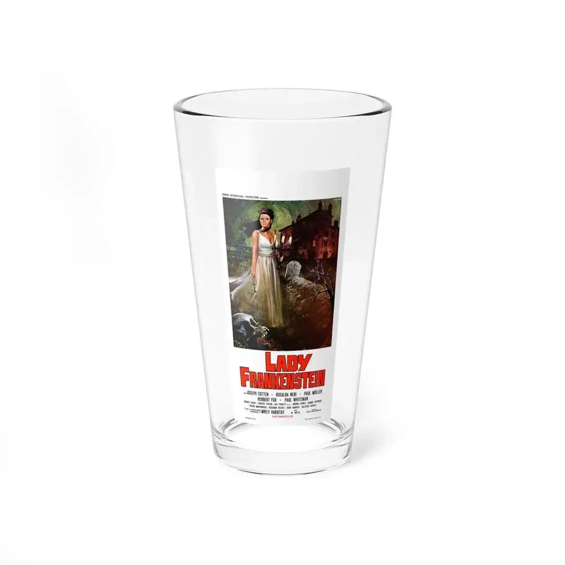 LADY FRANKENSTEIN (ITALIAN) 1971 Movie Poster - Pint Glass 16oz 16oz - Go Mug Yourself