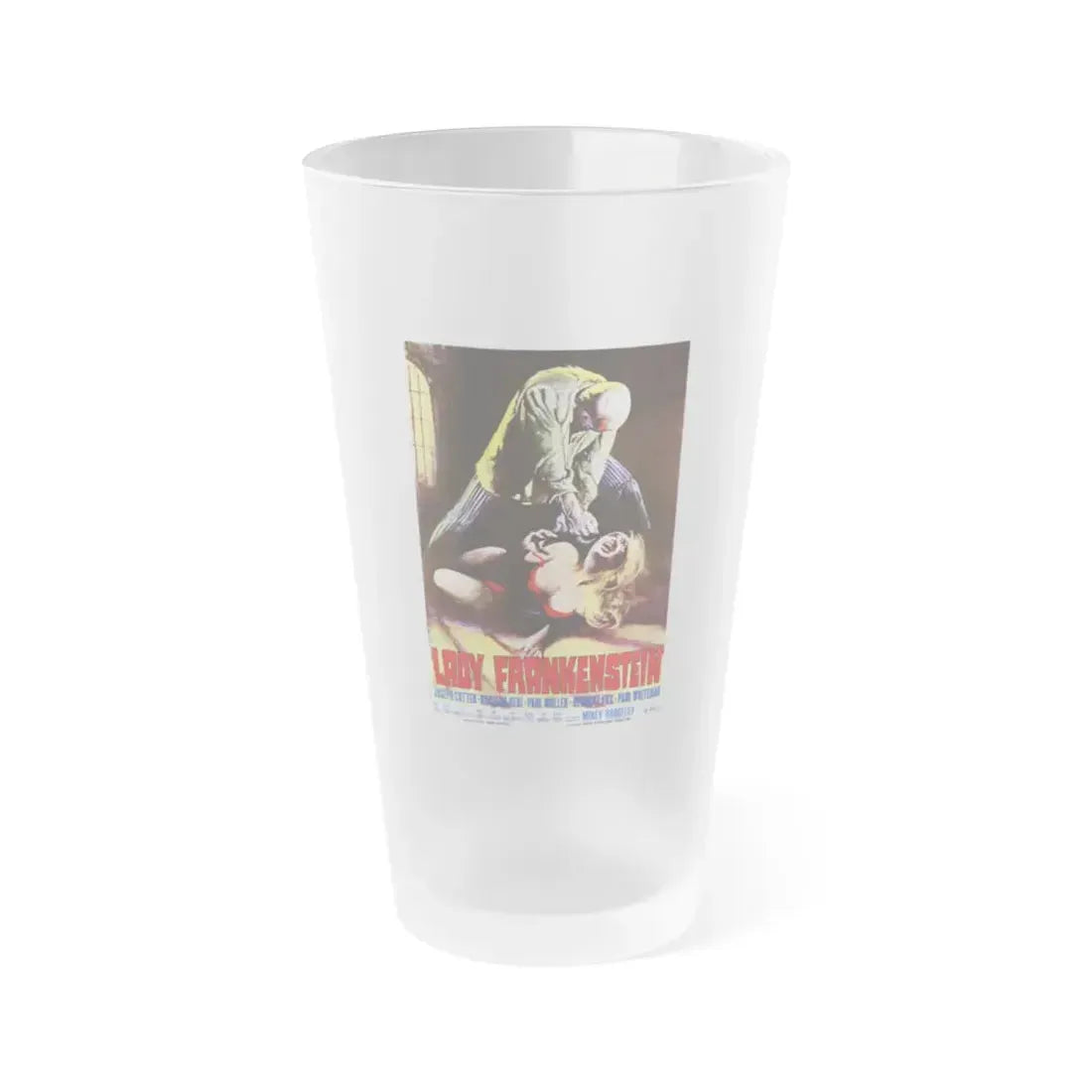 LADY FRANKENSTEIN (ITALIAN) 2 1971 Movie Poster - Frosted Pint Glass 16oz 16oz Frosted - Go Mug Yourself