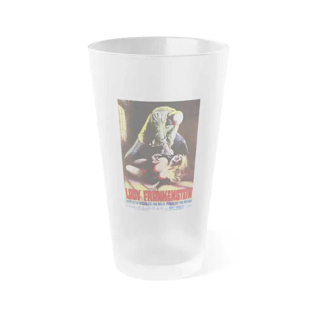 LADY FRANKENSTEIN (ITALIAN) 2 1971 Movie Poster - Frosted Pint Glass 16oz 16oz Frosted - Go Mug Yourself