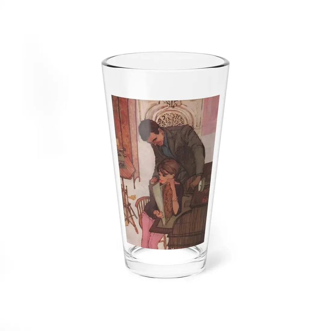 Lady from Boston (2), Cosmopolitan, February 1962 - Pint Glass 16oz 16oz - Go Mug Yourself