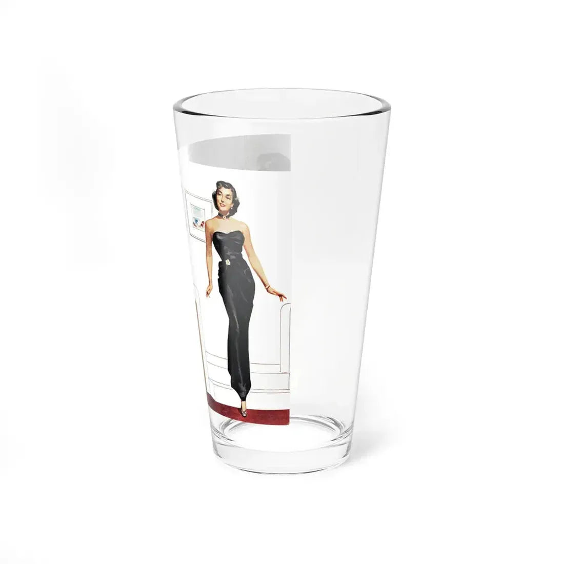 Lady with TV - Pint Glass 16oz - Go Mug Yourself