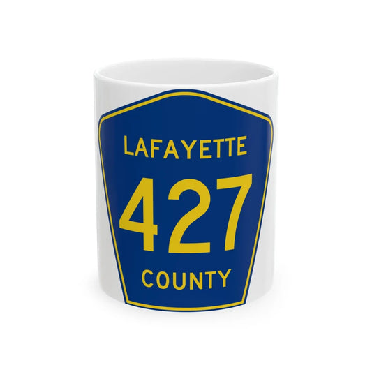 Lafayette County Route 427 MS (Mississippi) (Road Sign) White Coffee Mug 11oz - Go Mug Yourself