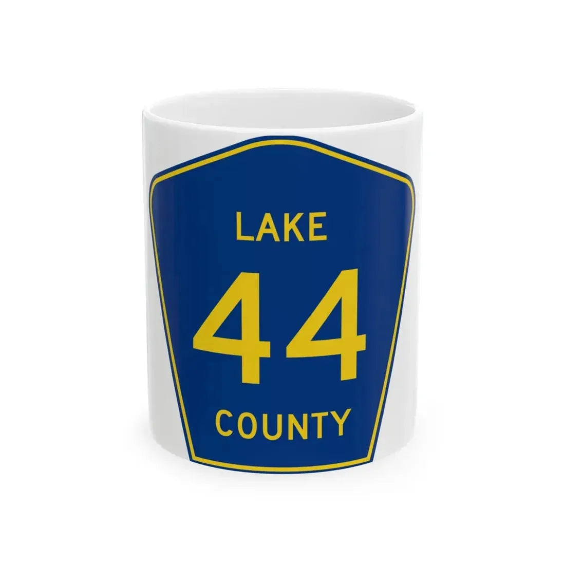 Lake County 44 (Florida) (Road Sign) White Coffee Mug 11oz - Go Mug Yourself
