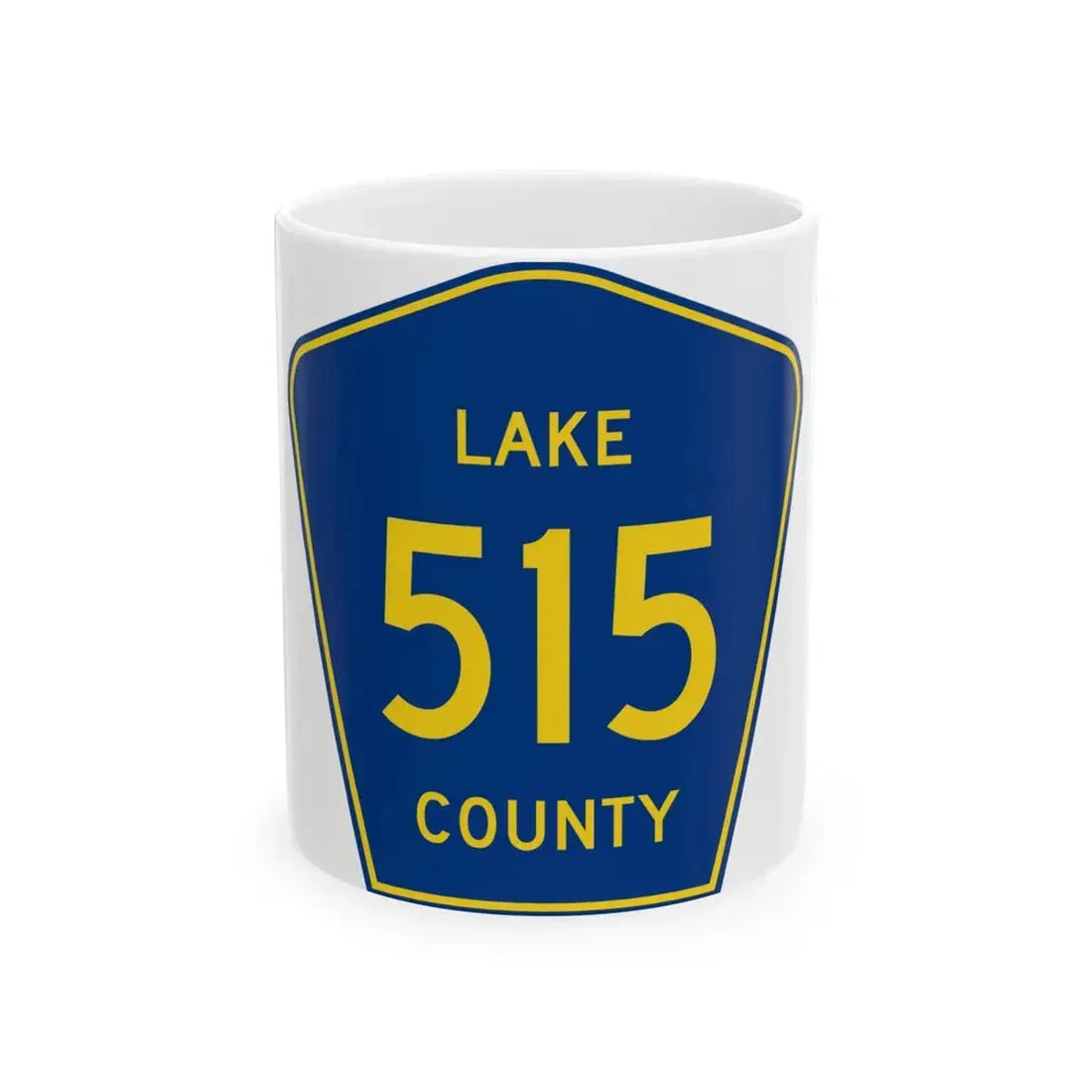 Lake County 515 (California) (Road Sign) White Coffee Mug 11oz - Go Mug Yourself