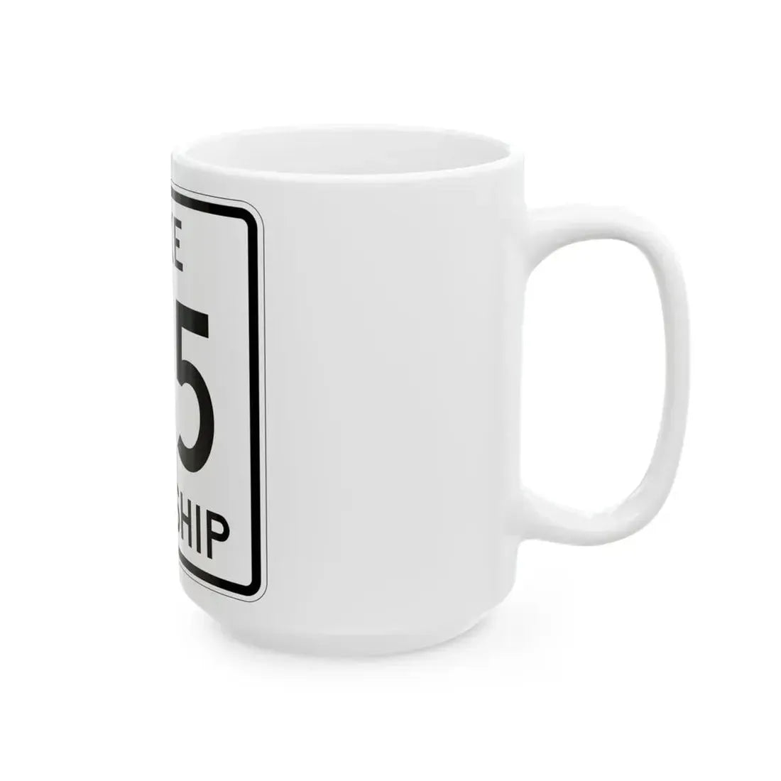 Lake Township Route 185 Logan County Ohio (Ohio) (Road Sign) White Coffee Mug - Go Mug Yourself