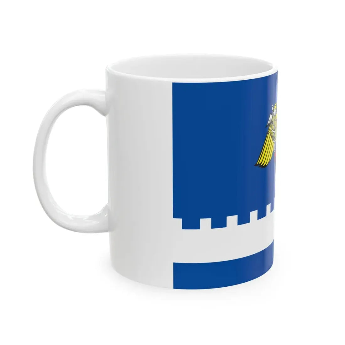 Land flag of the Moldovan Customs (Moldova) White Coffee Mug - Go Mug Yourself