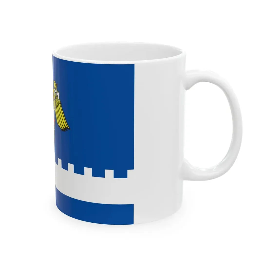 Land flag of the Moldovan Customs (Moldova) White Coffee Mug - Go Mug Yourself