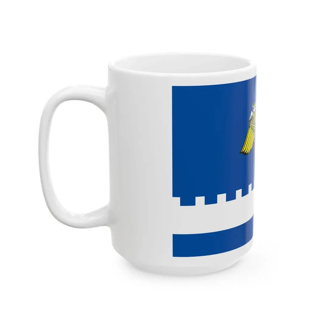 Land flag of the Moldovan Customs (Moldova) White Coffee Mug - Go Mug Yourself