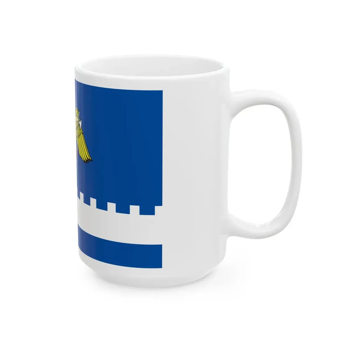 Land flag of the Moldovan Customs (Moldova) White Coffee Mug - Go Mug Yourself