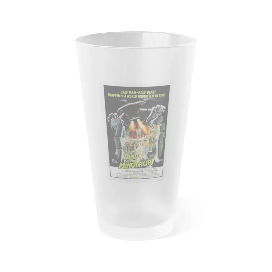 LAND OF THE MINOTAUR 1976 Movie Poster - Frosted Pint Glass 16oz 16oz Frosted - Go Mug Yourself