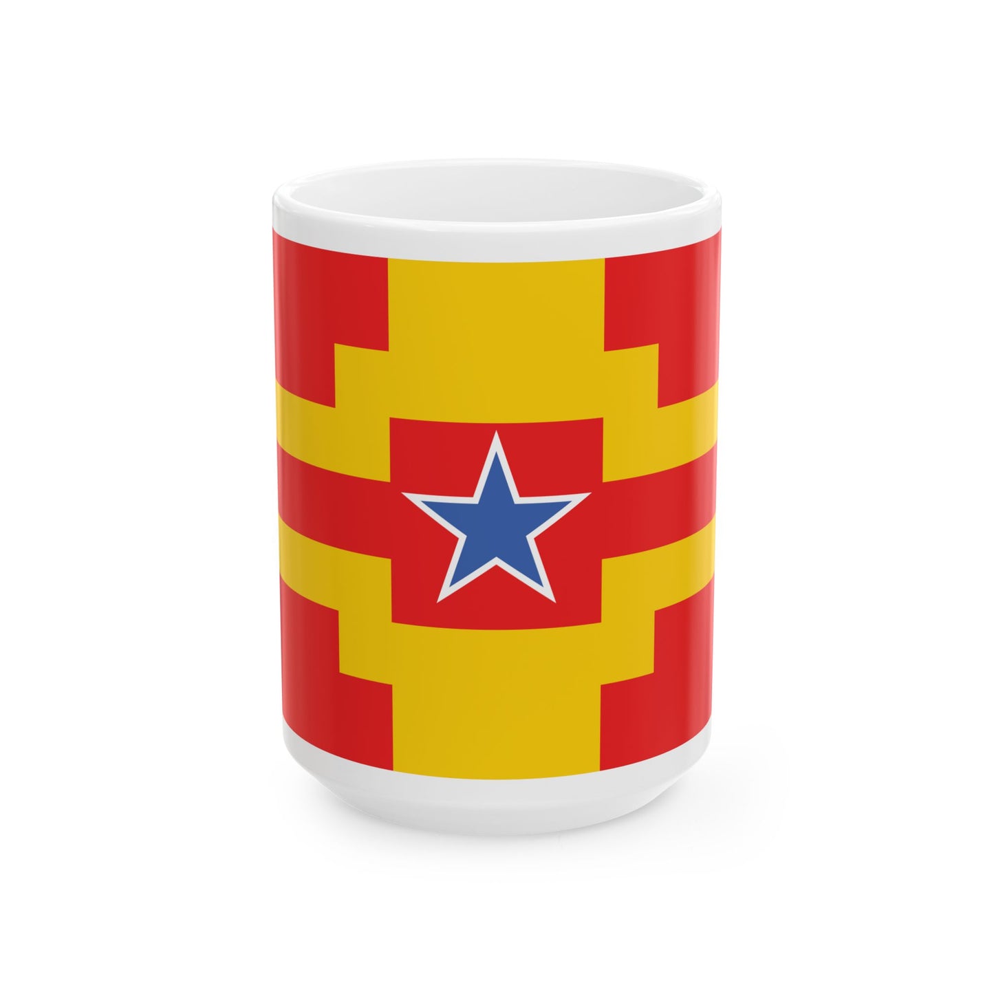 Langley British Columbia flag (Canada) White Coffee Mug-15oz-Go Mug Yourself