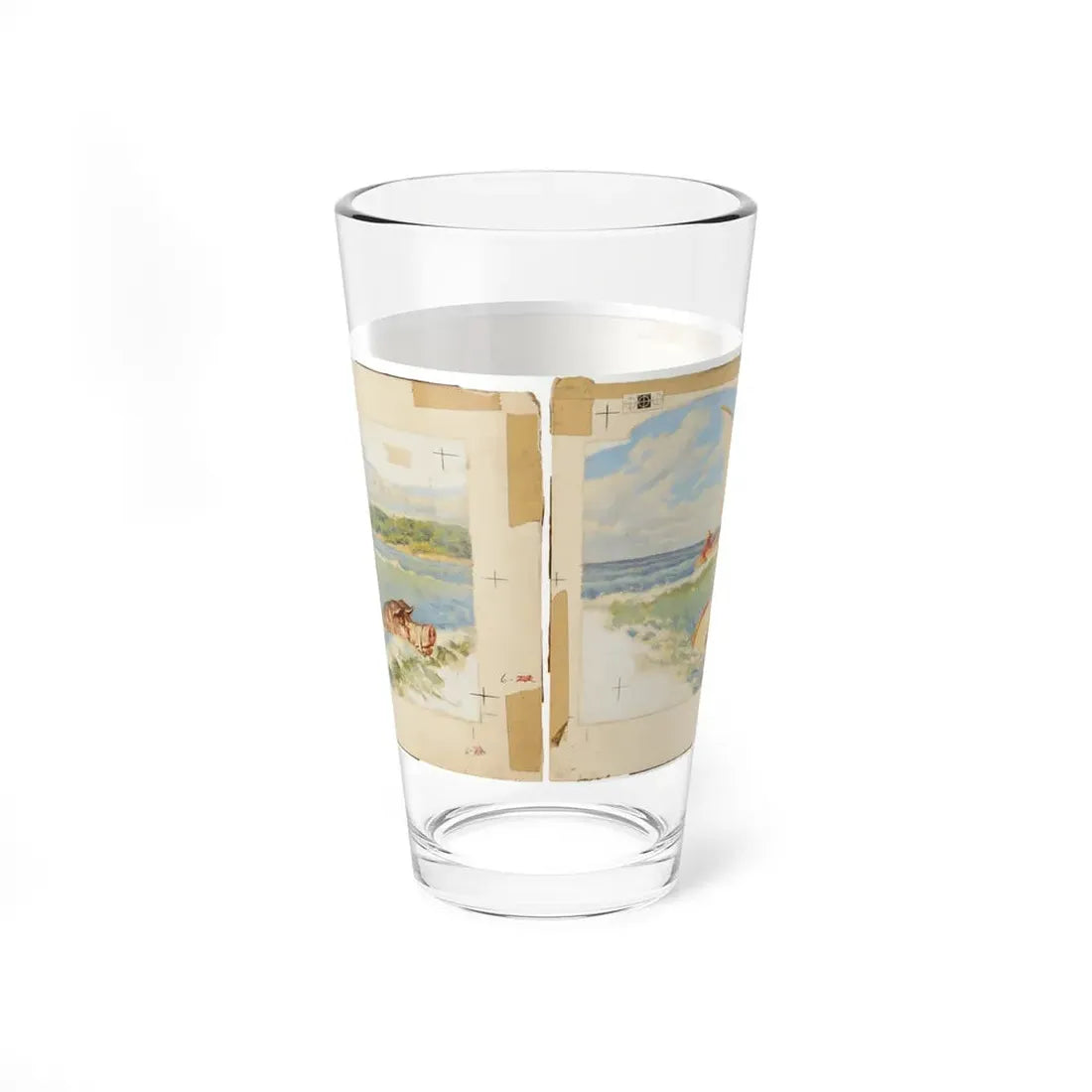 Language for Daily Use Illustration (World Book Company, undated) _ 2 - Pint Glass 16oz - Go Mug Yourself