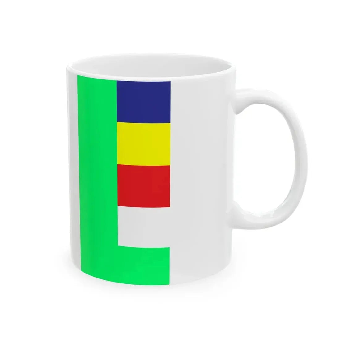 Lao buddhist flag (Laos) White Coffee Mug - Go Mug Yourself