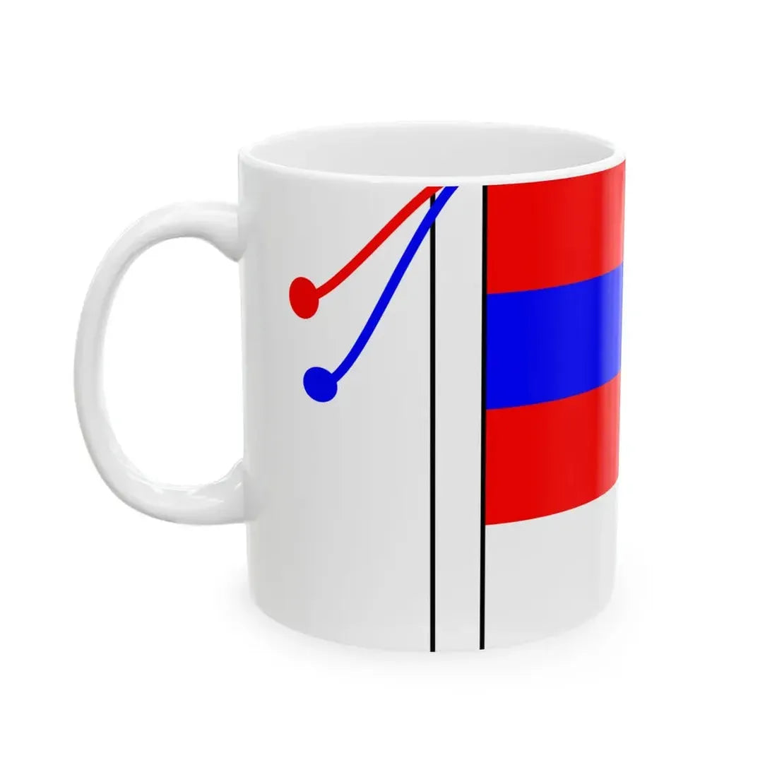 Lao tricolor (Laos) White Coffee Mug - Go Mug Yourself