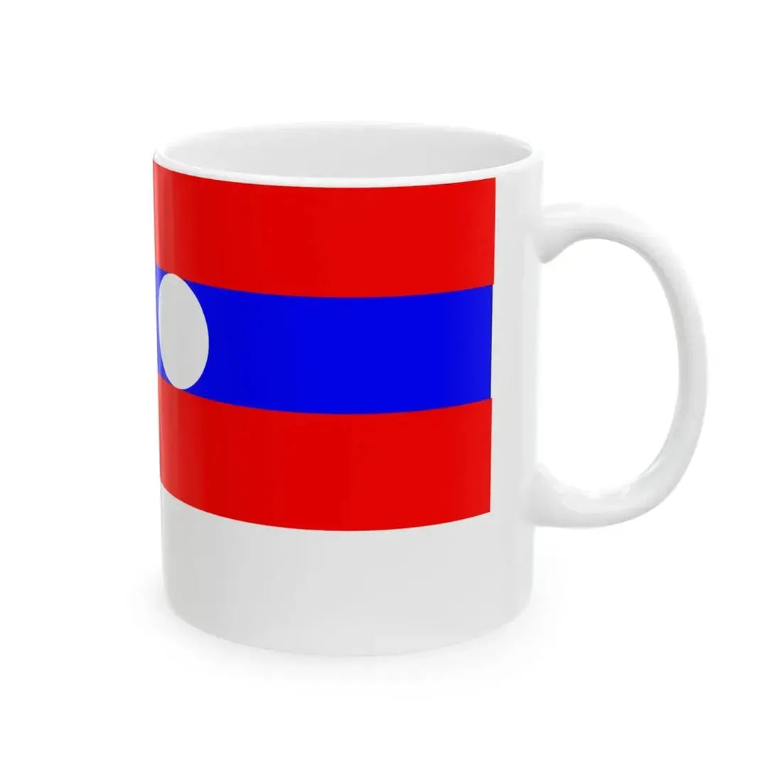 Lao tricolor (Laos) White Coffee Mug - Go Mug Yourself
