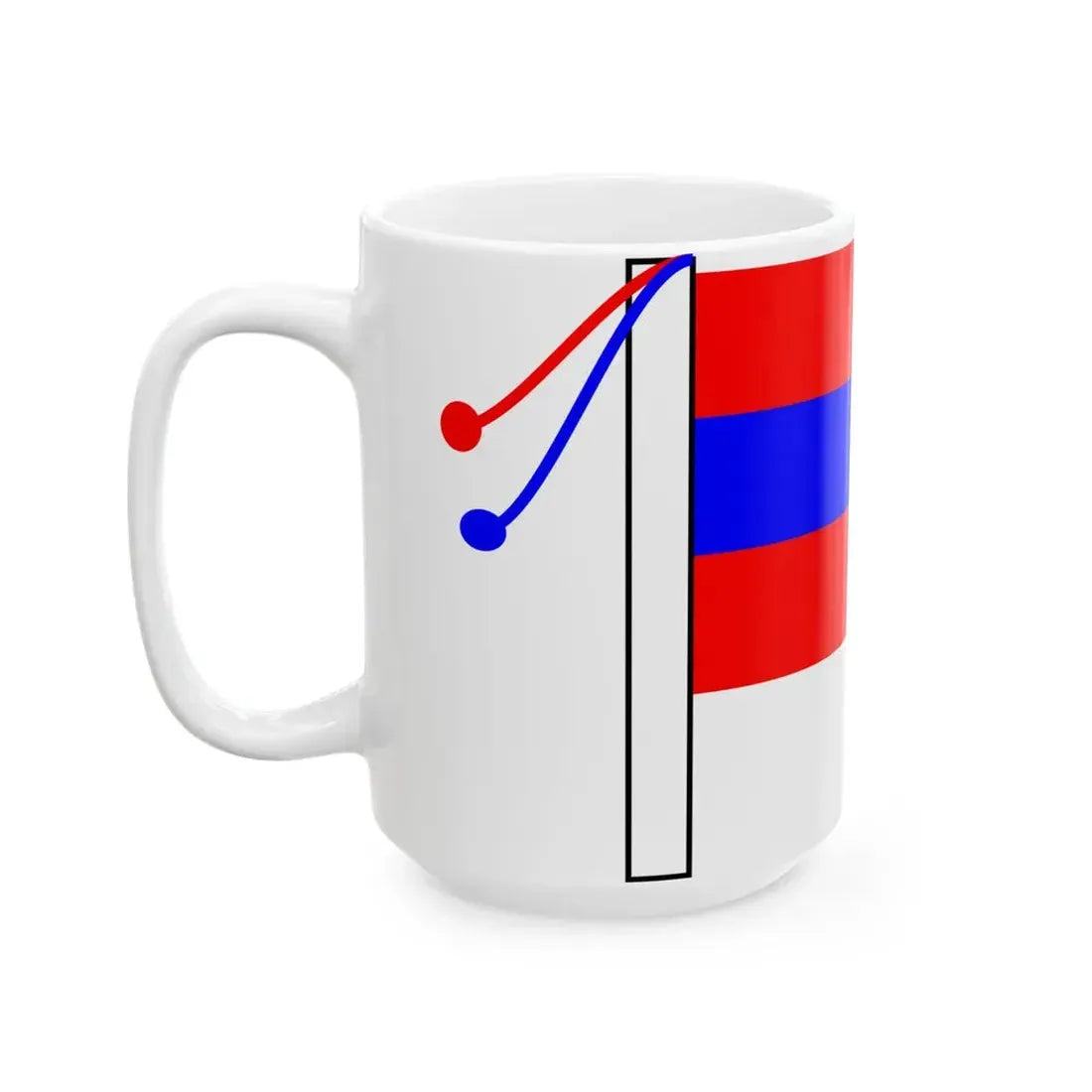 Lao tricolor (Laos) White Coffee Mug - Go Mug Yourself
