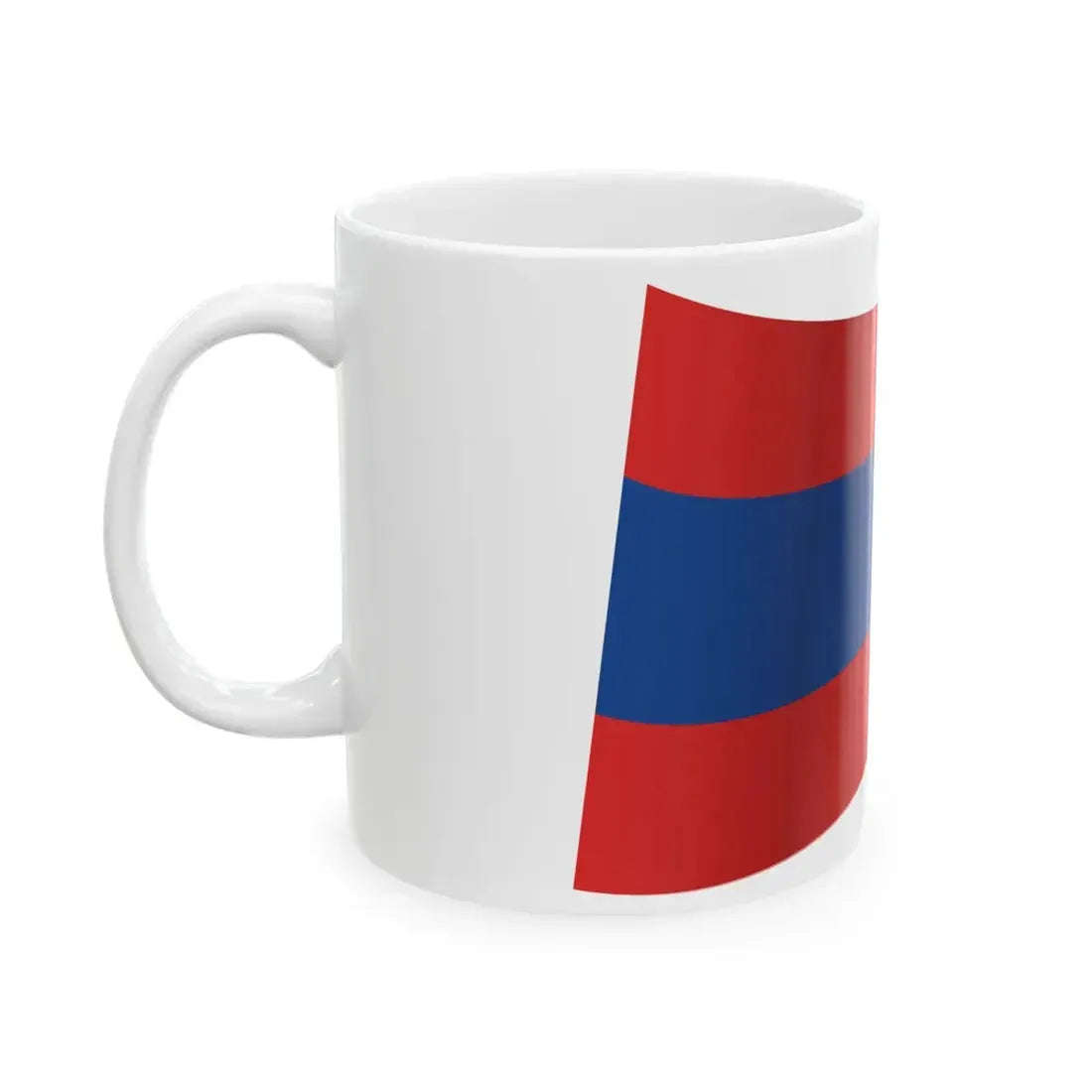 Laos Flag - iconic waving (Laos) White Coffee Mug - Go Mug Yourself