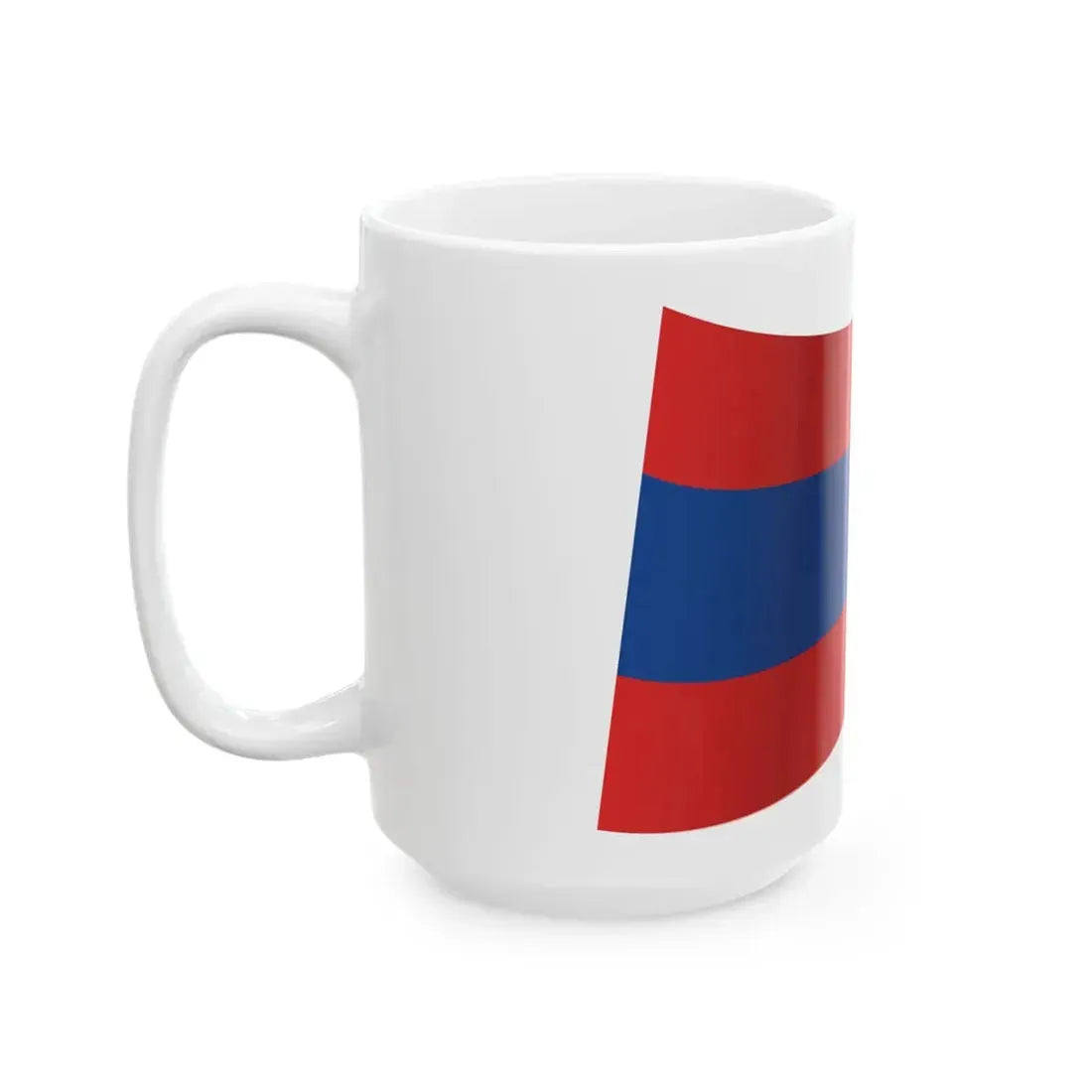 Laos Flag - iconic waving (Laos) White Coffee Mug - Go Mug Yourself